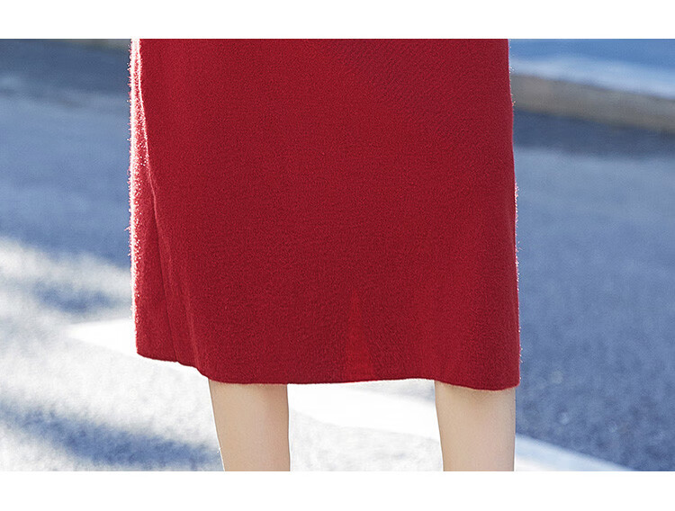 Demana Color-Block Polo Collar Set Autumn Long Sleeve Pullover Knit Two-Piece Set for Women 11