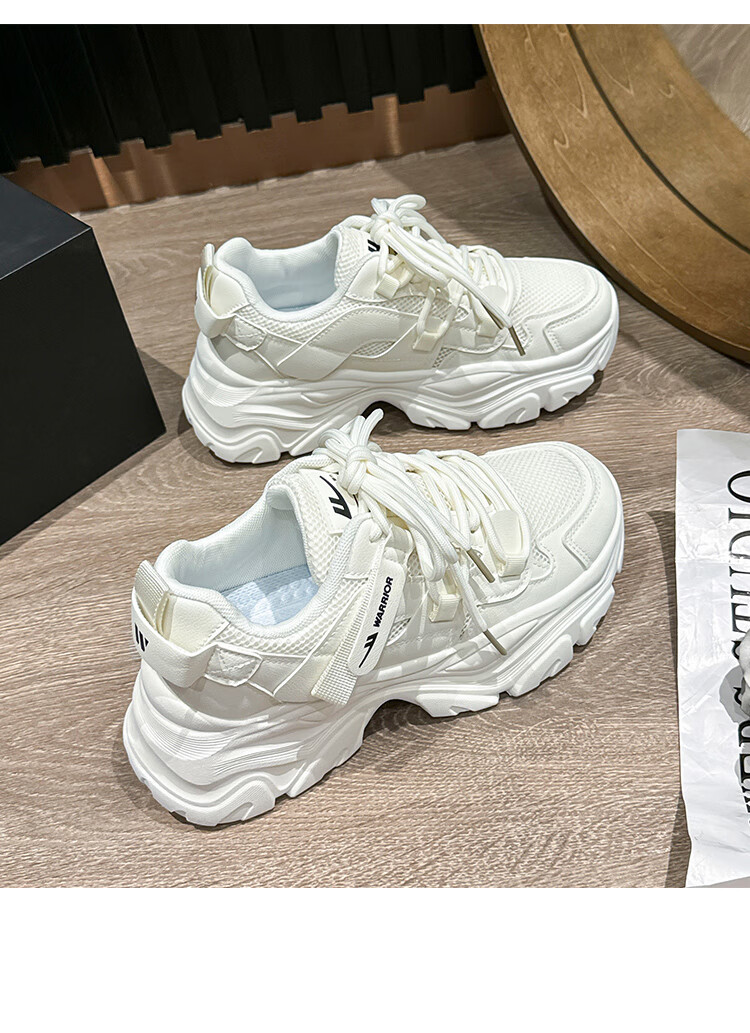 Warrior Official Women's Shoes 2026 New Summer Height Increasing Comfortable Shoes for Women Pink 36 (230mm) 13
