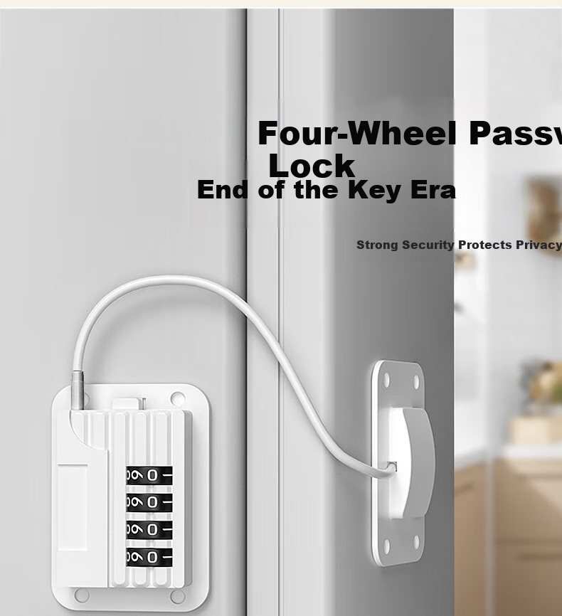 Huge Refrigerator Lock, No-Drill Drawer Password Lock, Student Dormitory Cabinet Security Lock, Window Limiter 10