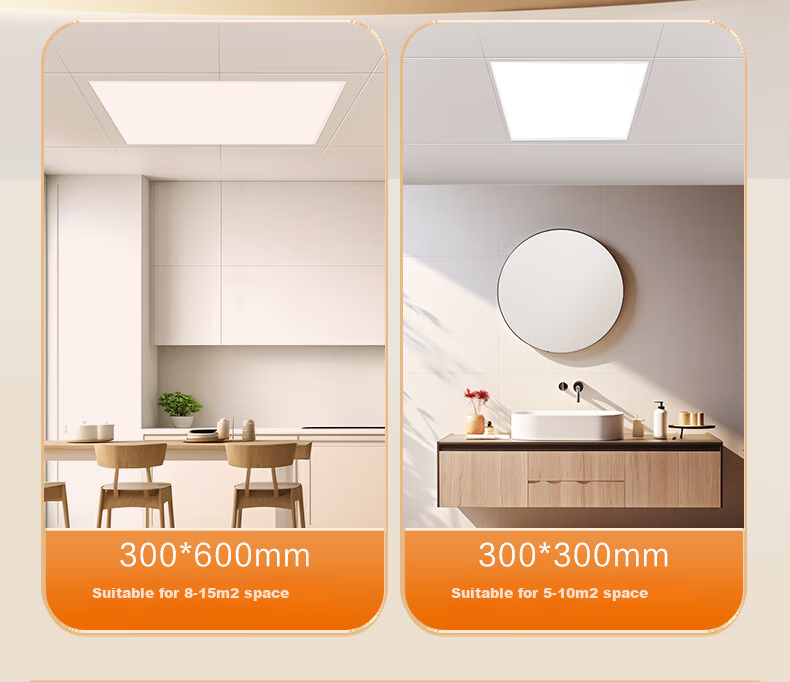 Panasonic Kitchen LED Integrated Ceiling Light, 300x300 Ceiling Light, Bathroom High Brightness Panel Light, Flat Panel Light, 18W 9