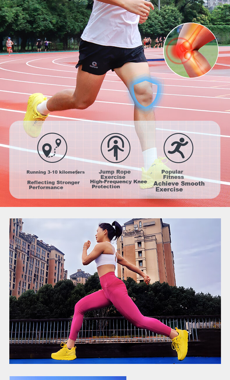 Huwaitegong R11 Shock-Absorbing Running Shoes, Breathable Jogging Shoes for Men And Women, Lightweight Sports Shoes for Aerobics And Jump Rope Exercises, Opal White, Size 41 8