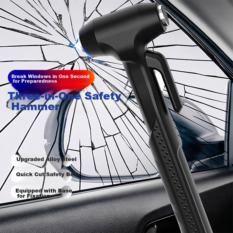 Dipuer Window Breaker, Car Safety Hammer, Window Breaking Tool, Car Escape Hammer, Vehicle Safety Belt Cutter