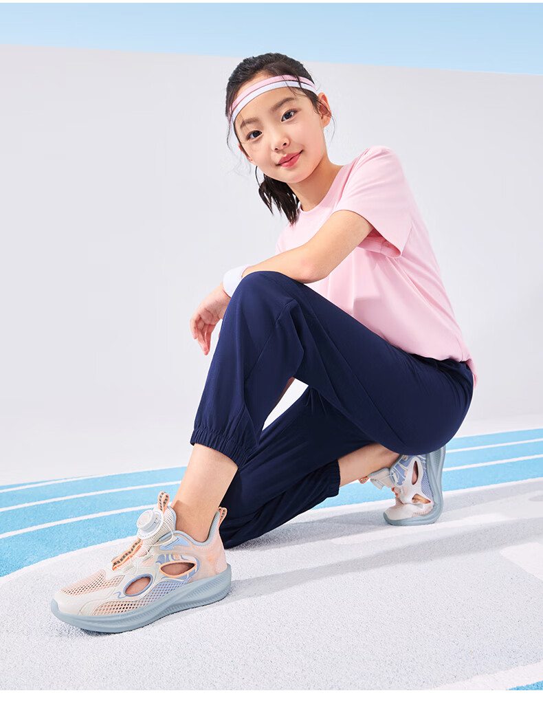 ERKE Children's Shoes, Boys' Sandals for Older Kids, Hollow Fashionable Closed-Toe Frame Shoes, Erke White/navy Blue, Size 36 35