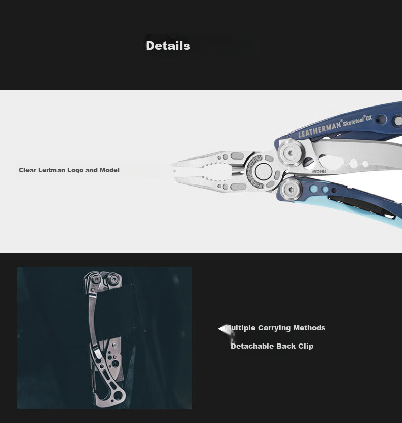 LEATHERMAN SKELETOOL CX Pocket Multi-Tool, EDC Pocket Outdoor Portable Tool 11