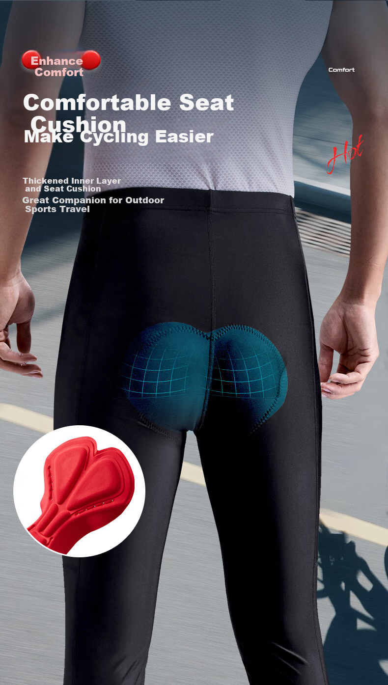 Li-Ning Cycling Shorts for Men, Spring And Summer Cycling Wear, Long Pants for Road Bikes And Mountain Bikes, Lightweight Professional Cycling Gear 7