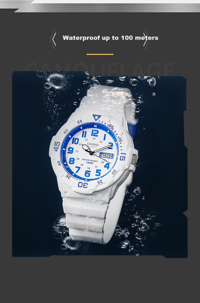 CASIO MRW-200H-1B2 Men's Analog Calendar Sports Waterproof Quartz Watch for Children Students Unisex 3