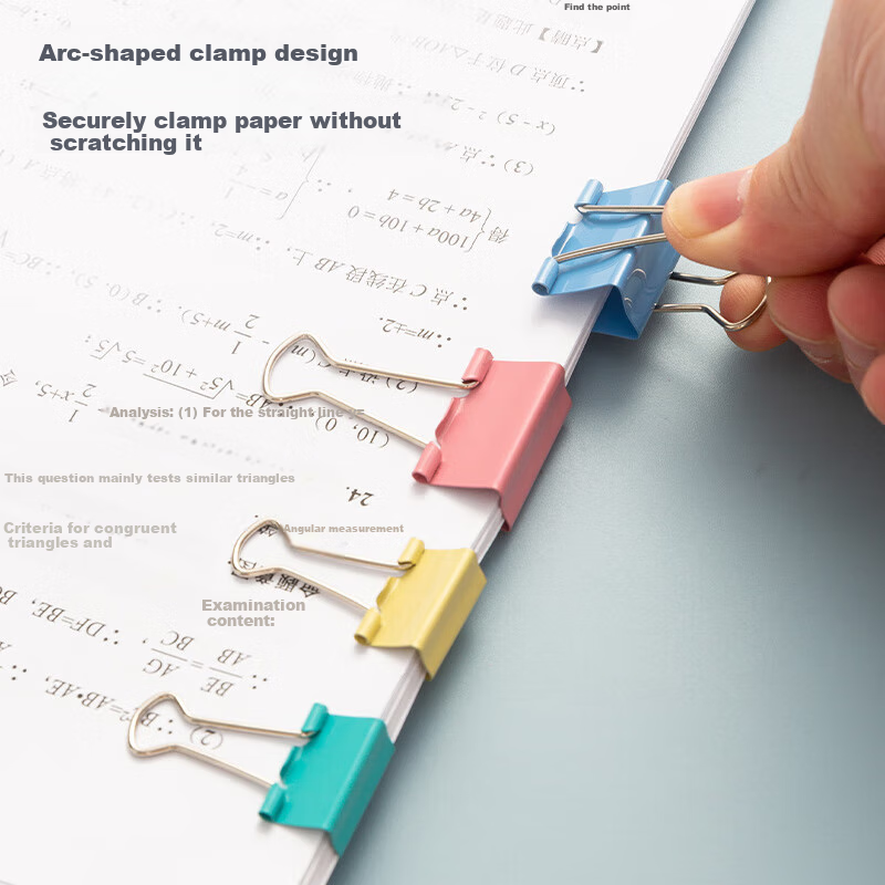 M&G 3-In Office Supplies Set (19mm Binder Clips 24 Pieces + 25mm Binder Clips 12 Pieces + Paper Clips 200 Pieces)/box ABS92893