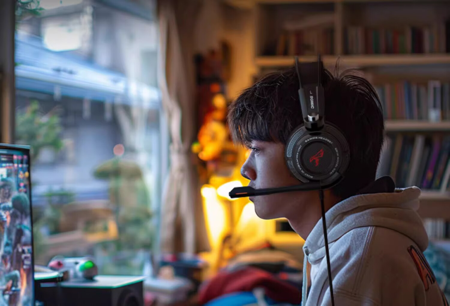SOMIC G941 Mobile Gaming Edition, Over-Ear Gaming Headset, Plug-And 7.1 Game Sound Card, Virtual 7.1 Audio Effects, Sound Positioning, Type-C Interface with Microphone, Computer Headset 13