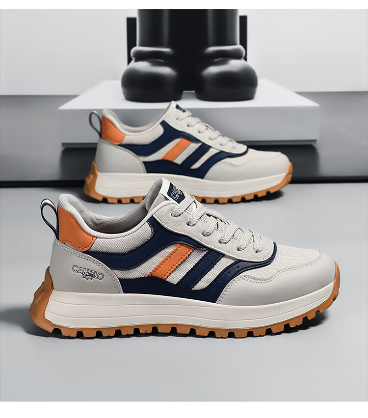 CARTELO Men's Casual Sports Sneakers, Autumn And Winter New Classic Retro Versatile Dirty Shoes, Outdoor Hiking Jogging New Style 13