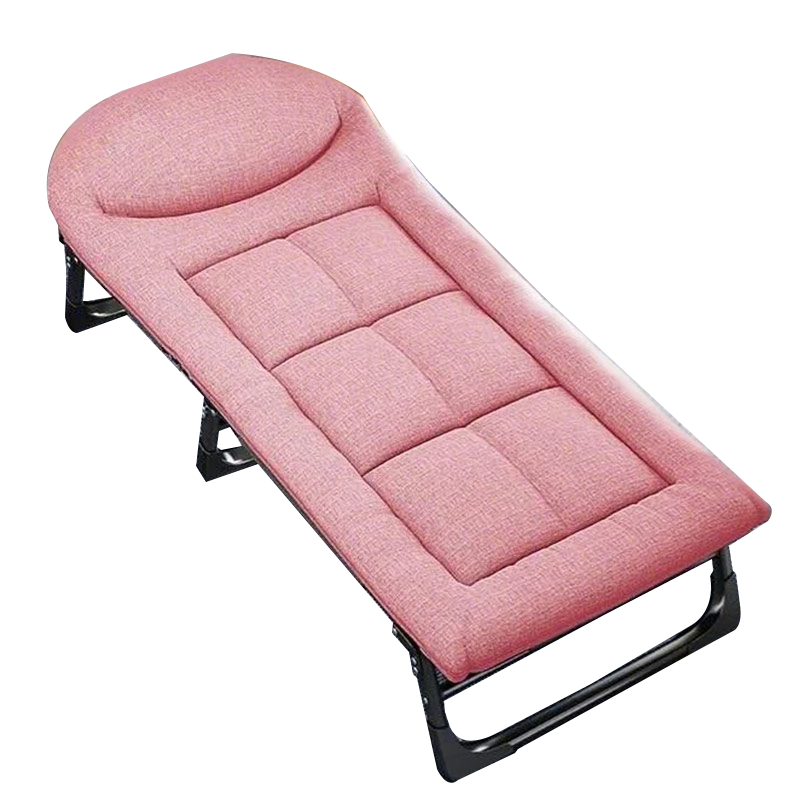 Jianyijiaju Folding Bed Lounge Chair Nap Bed, Single Accompanying Care Bed, Multifunctional Bed, Portable Crib, Student Nap Bed, Pink