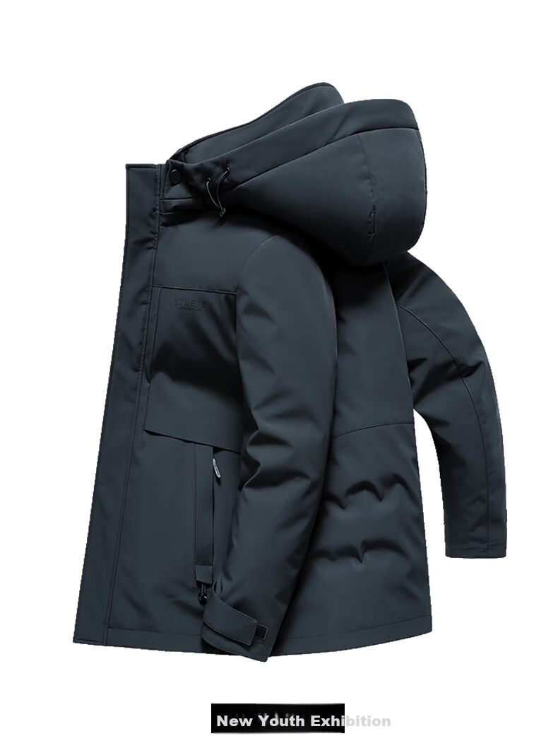 SNOWFLYING 90% Goose down Detachable Inner Liner down Jacket for Men, Autumn And Winter Season, Removable Hood, Windproof, Warm, Casual Versatile Coat 190 13