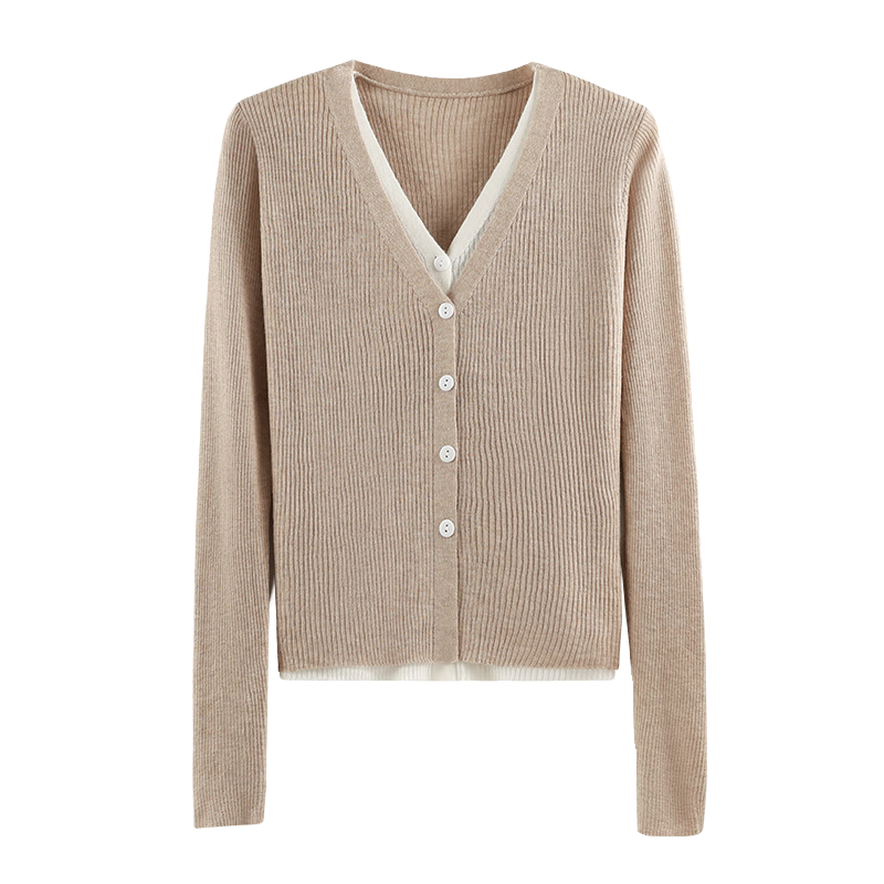 Taxiang Women's Knitted Cardigan with Two-Piece Design for Spring And Autumn, Sweater Cardigan T43Z006