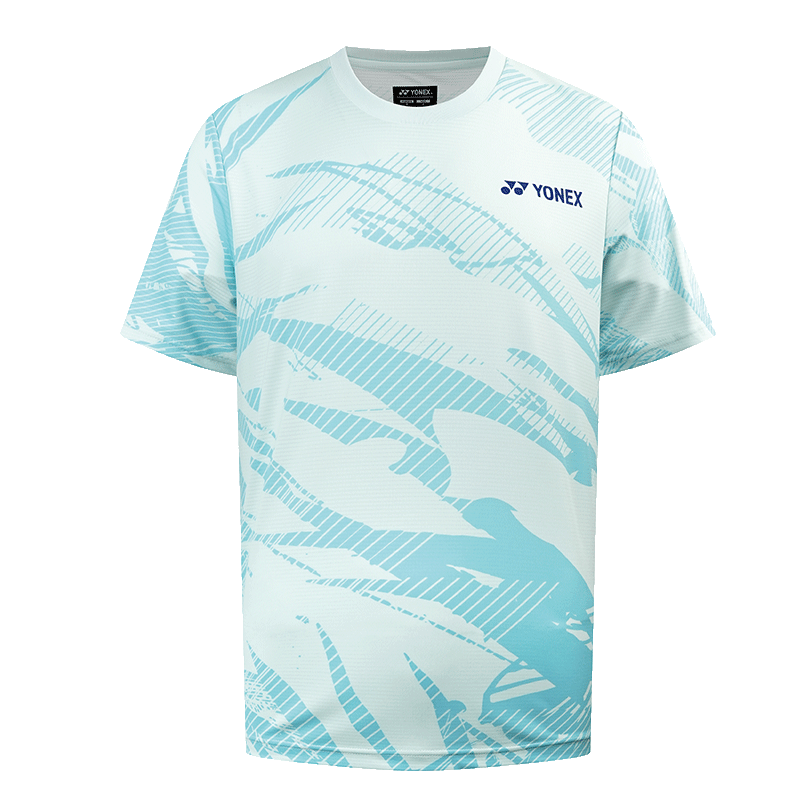 YONEX Badminton Jersey, National Team Style Training Wear, Unisex, 115025BCR, Light Water Green, Size L
