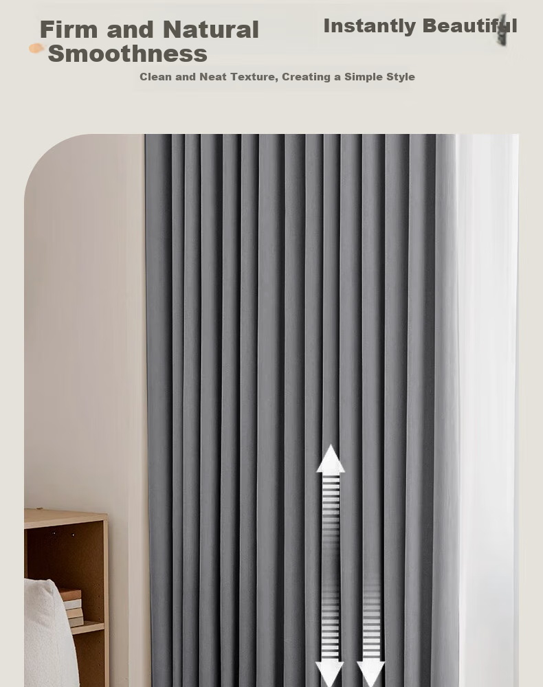 Ali Home Blackout Curtains, No Drilling Required, Hook-Style High Sunshade Curtains, Fully Blackout Fabric, Finished Curtains, 1.3*1.8 Meters 9