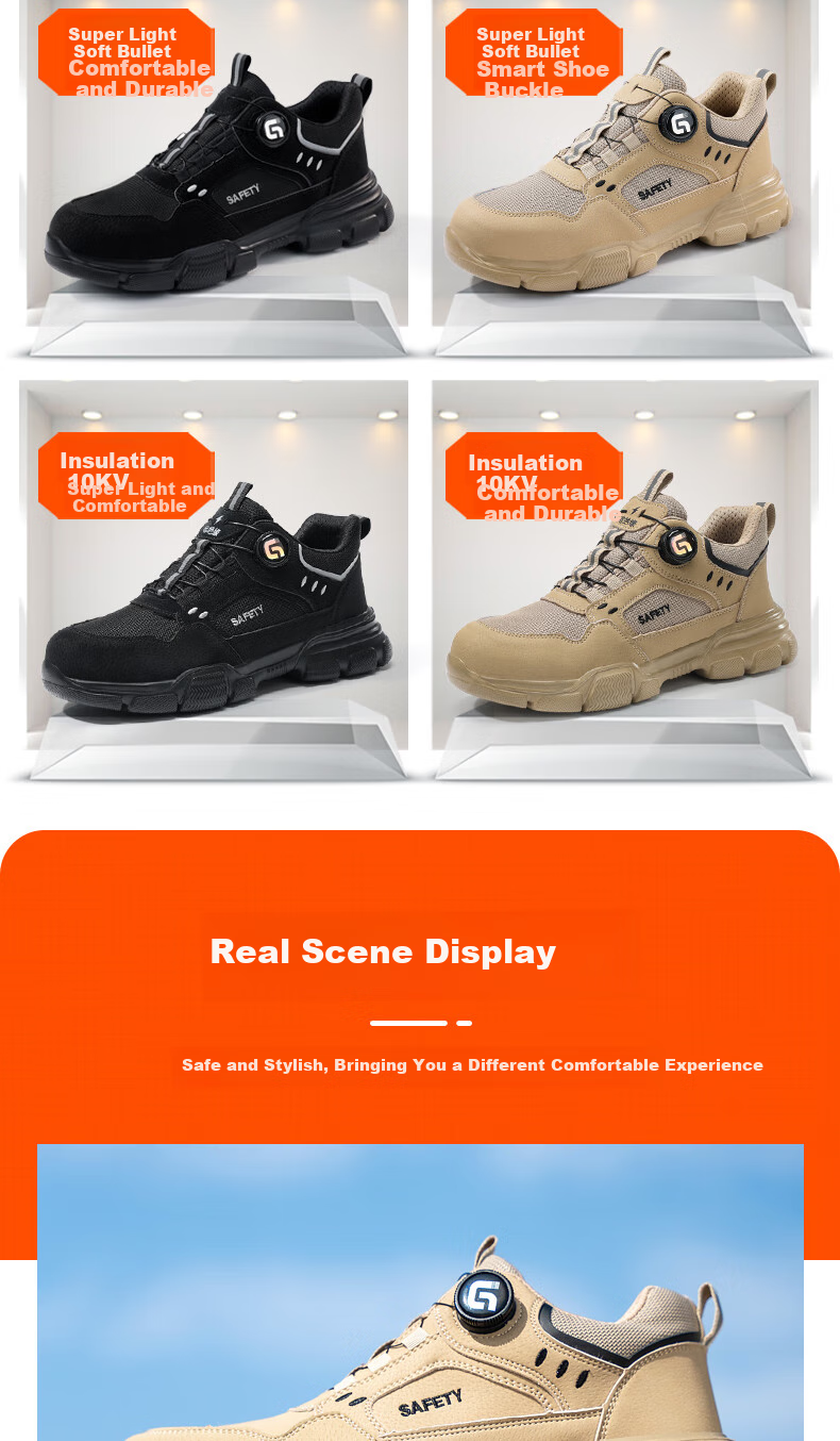 Fumeier Safety Shoes for Men, High-Top Steel Toe Cap, Anti-Smashing And Puncture-Resistant, Ultra-Light Comfortable Soft Sole Work Boots F078-1 Size 38 9