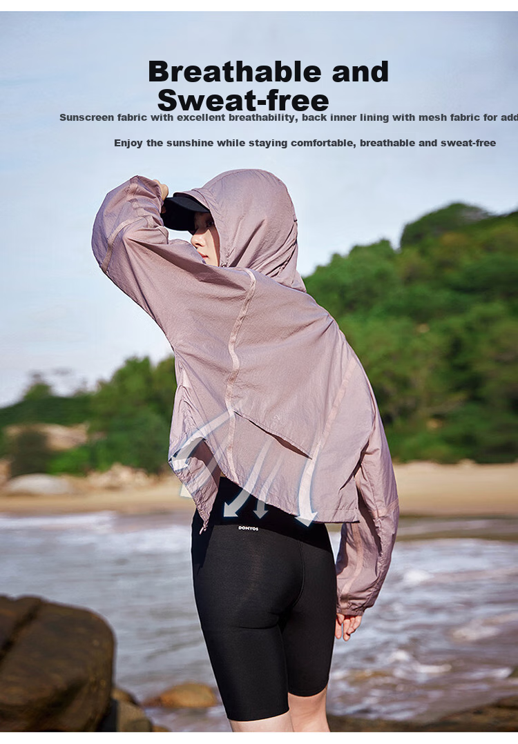 Pioneer Camp Butterfly Shadow Sun Protection Clothing for Women, Summer Lightweight Breathable Sun Protection Garment, UV-Resistant Skin Coat, Short Loose-Fitting Jacket 3