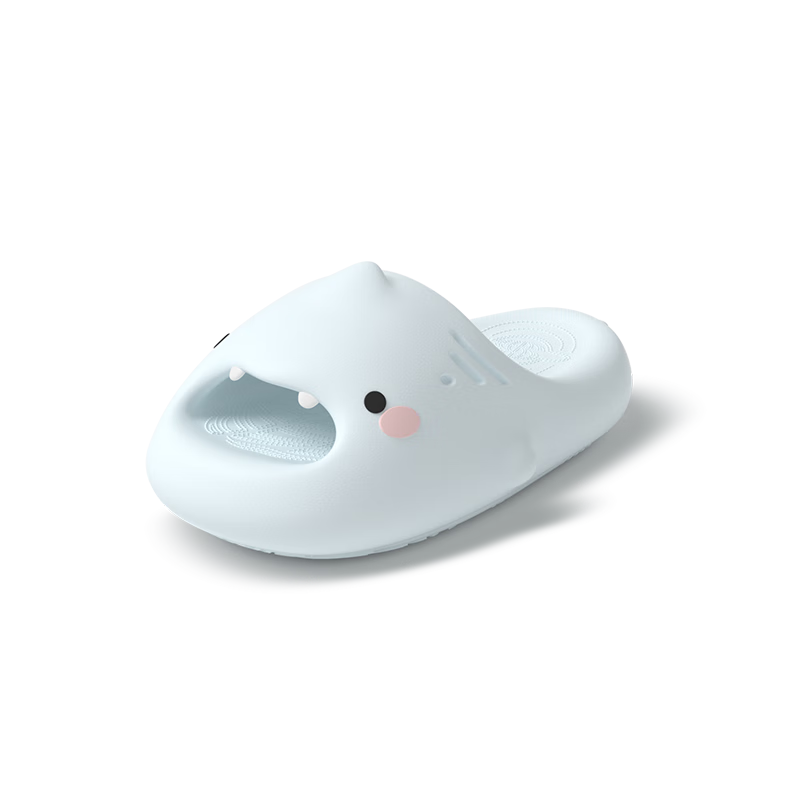 Chikoku New Cute Shark Slippers for Women, Summer Home Wear, Adorable Thick-Soled Non-Slip Couple Shark Sandals for Men Summer