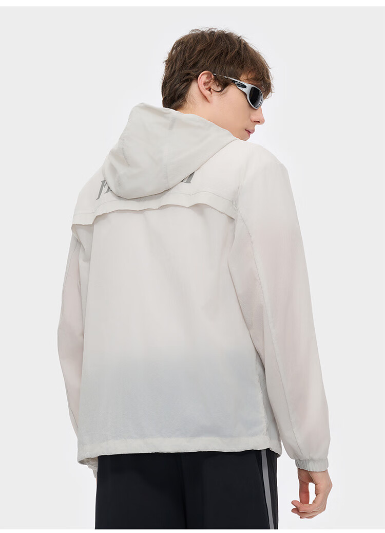 FILAFUSION FILA Trendy Couple's Woven Jacket, Summer Loose Sun Protection Hooded Top 3