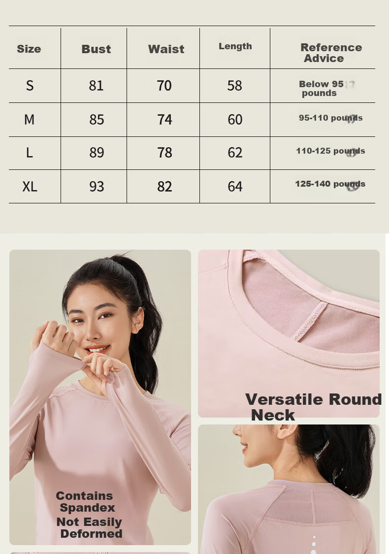 Ziyouxi Yoga Top for Women, Spring And Autumn New Style, Slimming Quick-Dry Sports Long-Sleeve T-Shirt, Pilates Running Fitness Training Wear 7