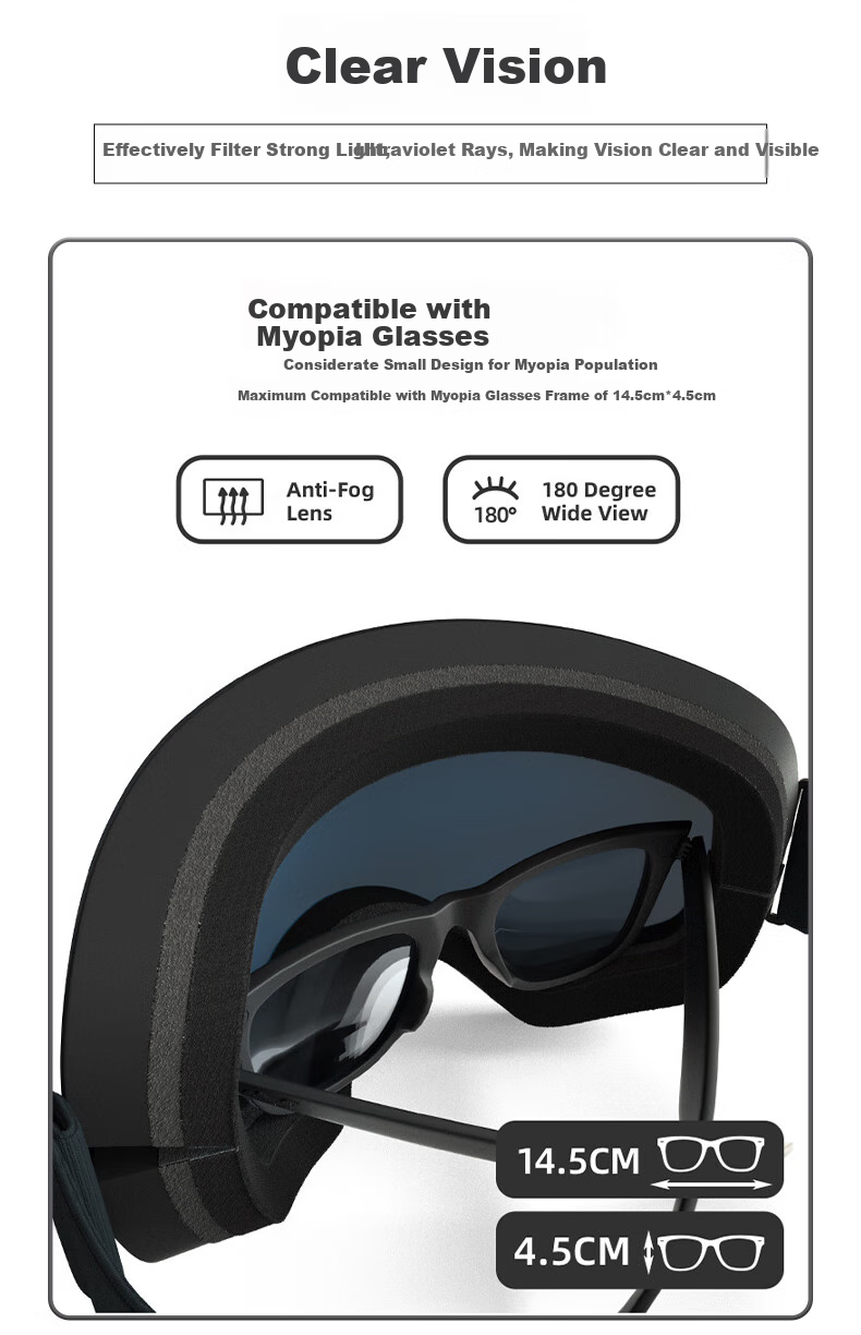 LOVECRAFT Goggles with Grid Pattern - Silver Protective Eyewear for Hiking, Cycling, Myopia-Friendly Glasses, Outdoor Sports Windproof Goggles 9