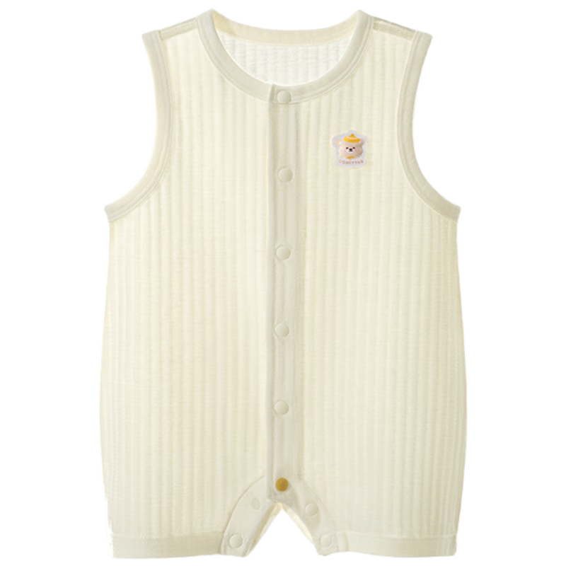 Beitaisi Baby Clothes Summer Thin Breathable Sleeveless Onesie Pure Cotton Romper Pajamas for Boys And Girls