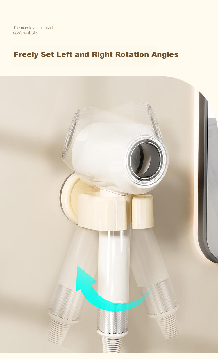 Fanyejia Hair Dryer Holder, Lazy Stand, Wall-Mounted, No Drilling Required, Hair Dryer Rack, Storage Shelf, Hair Dryer Stand 3