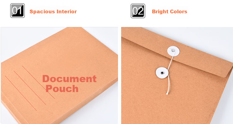 DiLe Thick Horizontal Kraft Paper File Folders, Customized Bid Document Envelopes, Contract And Document Folders, Pack of 10, Office Supplies, 1447 10