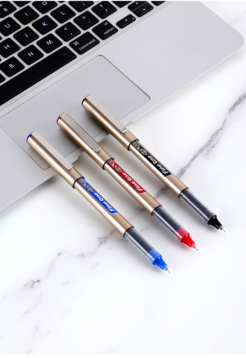 BAOKE BK126 0.5mm Liquid Ink Rollerball Pen Student Exam Writing Office Signature Gel Pen Black 12pcs/Box 8