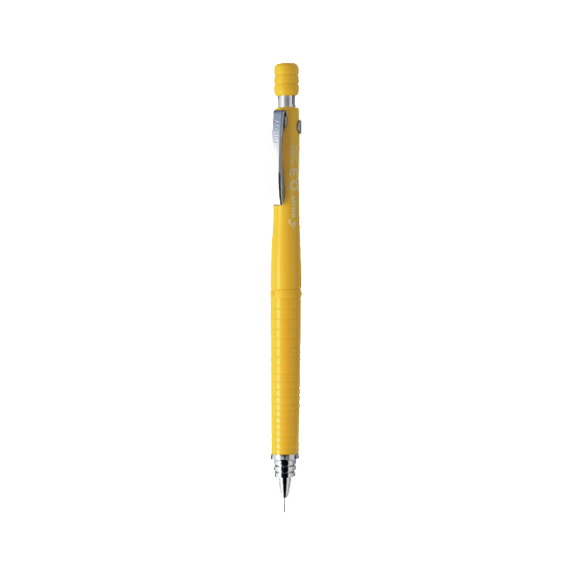 PILOT Mechanical Pencil for Primary School Students And Children, Mechanical Pencil for Sketching, Ergonomic Push-Button Pencil without Sharpening, Original Imported with Eraser Tip H-323 0.3mm Yellow