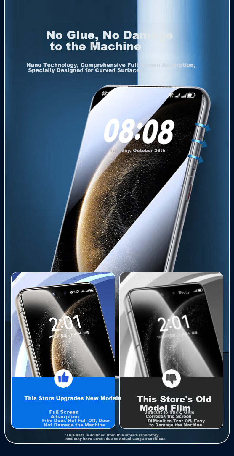 KOOLIFE Screen Protector for Huawei Mate70Pro+/+ Premium Edition, Mate70RS Full Adhesive Tempered Glass Film, High Definition Full-Screen Coverage, Shatterproof, Anti-Fingerprint, Outer Screen Protective Film 3