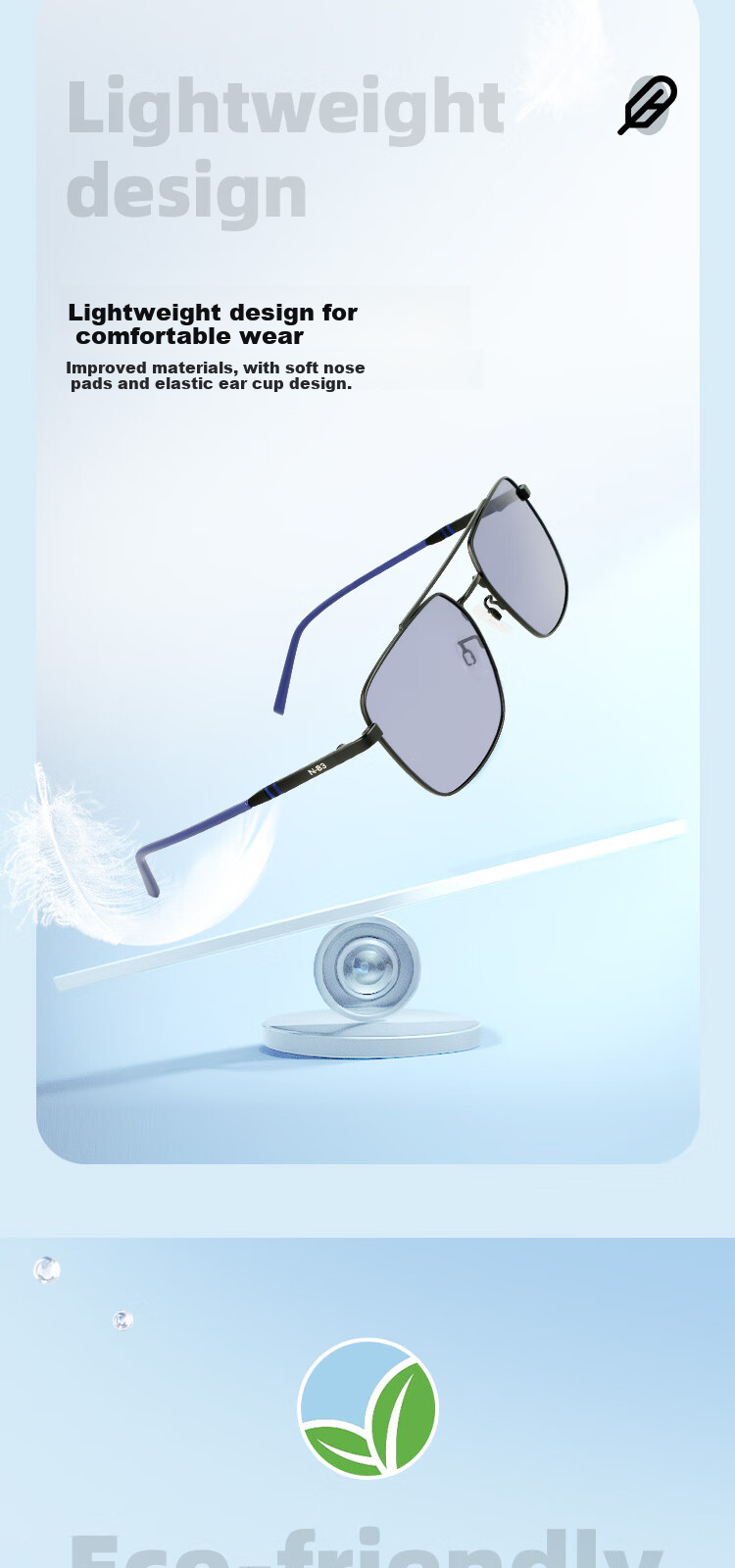 NAUTICA Polarized Aviator Trendy Fashion Men's Driving Sunglasses N5000SLB 005-Blue Purple 3