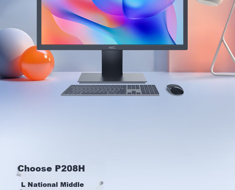 HKC 19.5-Inch Display Screen, Wide Color Gamut, HDMI Interface, Blue Light Filter, Flicker-Free, Wall-Mountable, Home And Business Office Use, Desktop Computer Monitor P208H 2