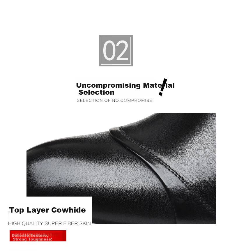 LAORENTOU Men's Leather Shoes, Business Formal Shoes, Top-Grain Cowhide Slip-Ons, Non-Slip Breathable Casual Shoes, A90205, Black, Size 39 10