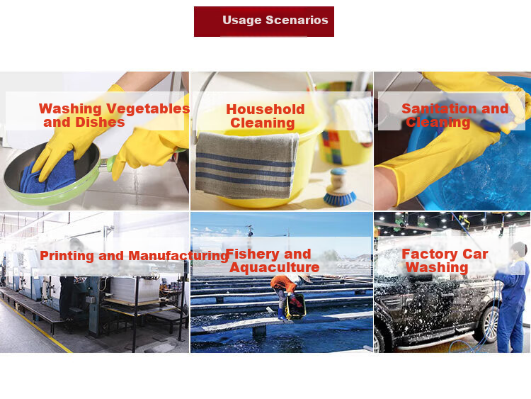 Niupai Dishwashing Gloves 5 Pairs Waterproof Wear-Resistant Latex Gloves for Laundry, Housework, Kitchen, Hygiene Cleaning And Labor Protection Medium Size [Genuine Product] 3