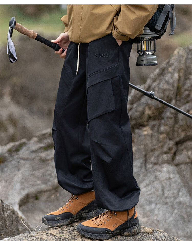 JEEP Men's Casual Pants, Cargo Pants for Spring And Summer, Hiking Trousers, Outdoor Sports Pants for Men, Khaki, Size M 10