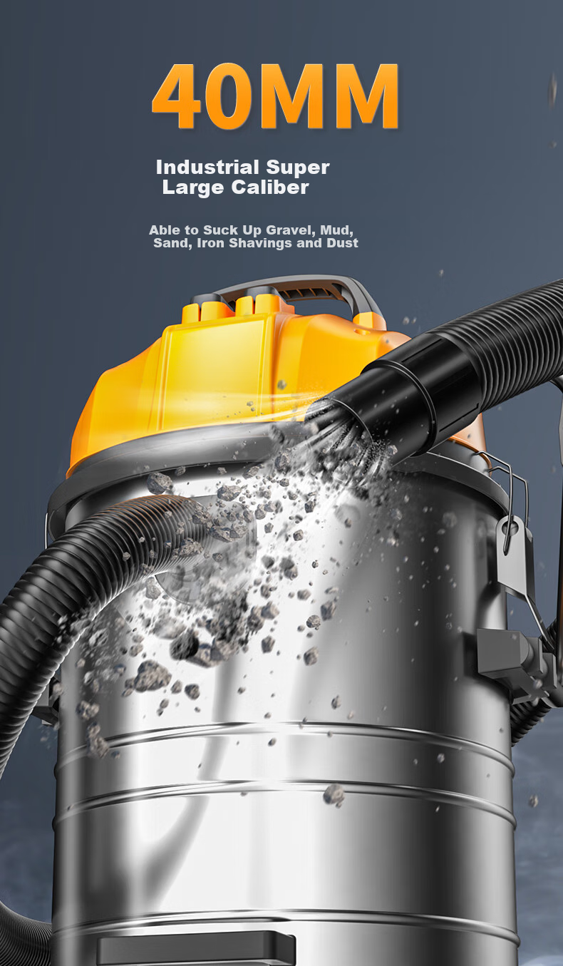 Royalstar Dual-Motor 4200W High-Power Powerful Suction Commercial Industrial 80L Large Barrel Vacuum Cleaner for Hotels, Cleaning Staff And Factories RS-XT420A 7