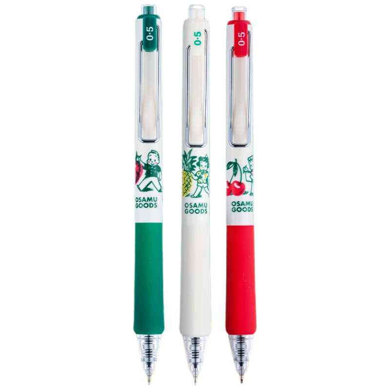 MASMARCU Original Retractable Gel Pen for Students' Practice, 0.5mm Black ST Tip, Signature Pen for Exams, High-Quality Office Supplies, 3 Pens/Box QGPJ7230