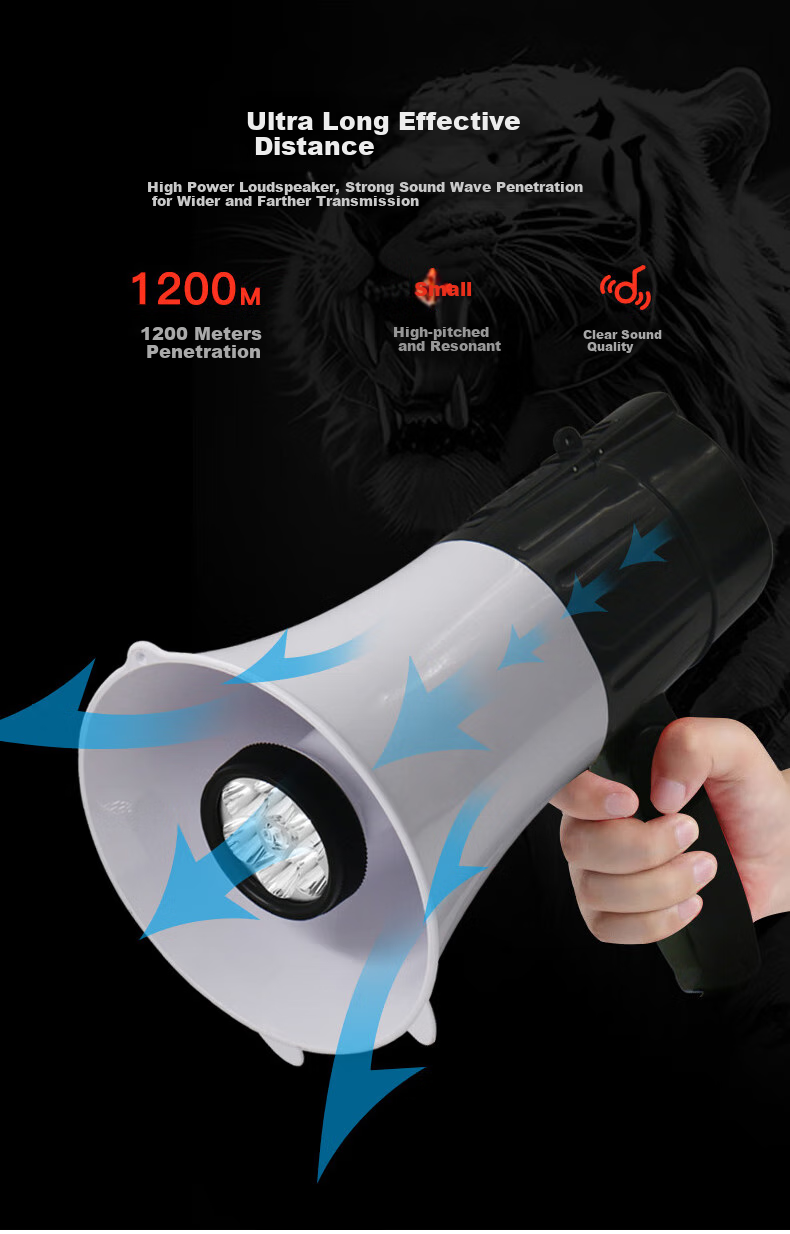Aiguozhe A65 Handheld Megaphone Amplifier for Recording, Promotions, Street Vending, Loud Public Addressing, TF Card/USB Drive Compatible, Rechargeable, Portable Bluetooth Speaker with Lighting And Megaphone Functio 5