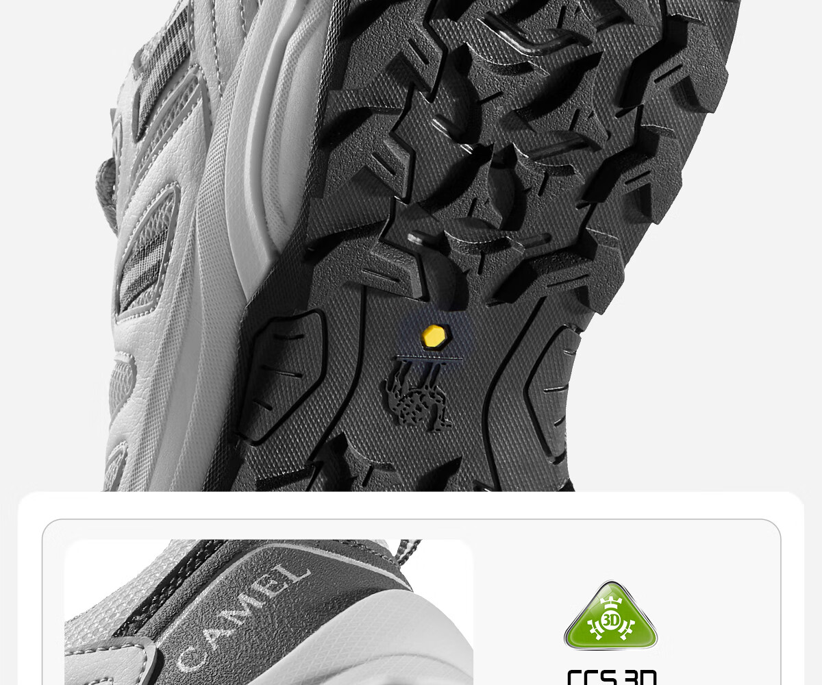 CAMEL Outdoor Hiking Shoes for Women, Breathable Casual Thick-Soled Trekking Shoes, Water-Resistant Non-Slip Women's Shoes F25B693007 Size 35 16