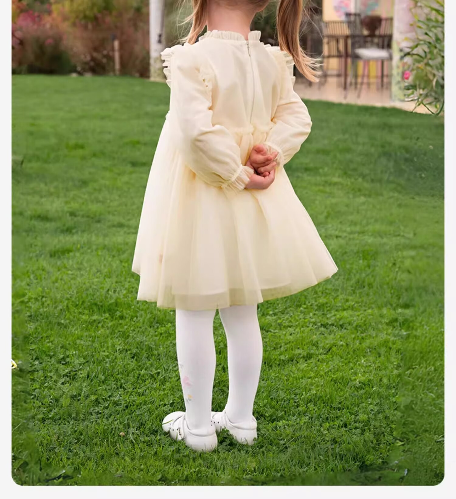 DAVE & BELLA Children's Dress, Spring Girls' Tulle Princess Dress, Baby's First Birthday Party Dress 15