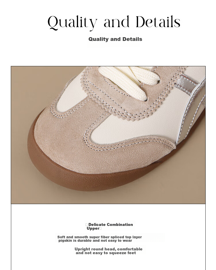 ZHR Ballet Flats for Women, Versatile Lightweight Sports Shoes, Comfortable Flat Casual Shoes, Thin-Soled Genuine Leather Forrest Gump White Sneakers 5