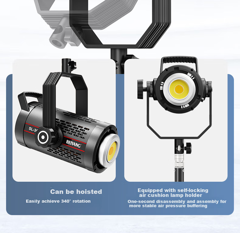 Beiyang SL300III Live Streaming Fill Light, Photography Camera Lighting, 300W Professional Live Streaming Beauty Light, Spherical Lamp, Deep Throw Light, Portrait Video Soft Light, Film And Television Shooting Light 36