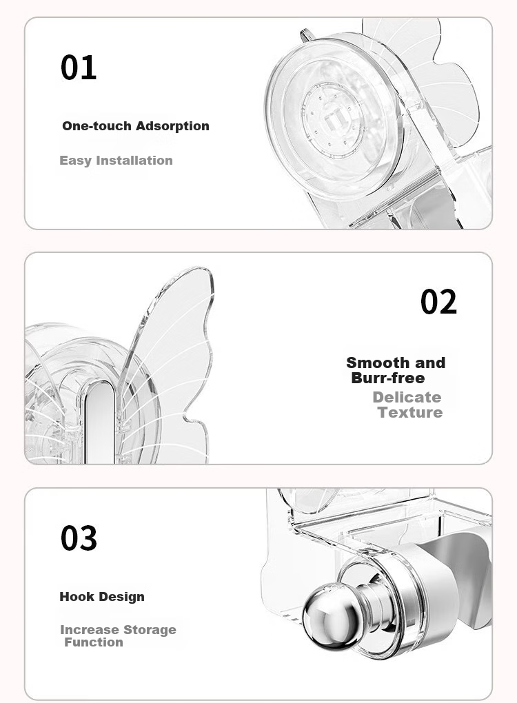 Jialifang Suction Cup No-Drill Shower Head Holder, Bathroom Movable Storage Rack with Fixed Hooks for Children's Use 12