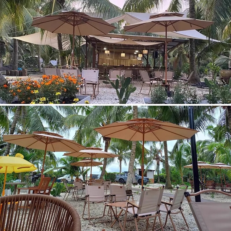 Qiu Chen Outdoor Sunshade Umbrella Camping Patio Market Outdoor Large Sun Umbrella Center Pole Umbrella Popular Garden Folding Shop Umbrella 13