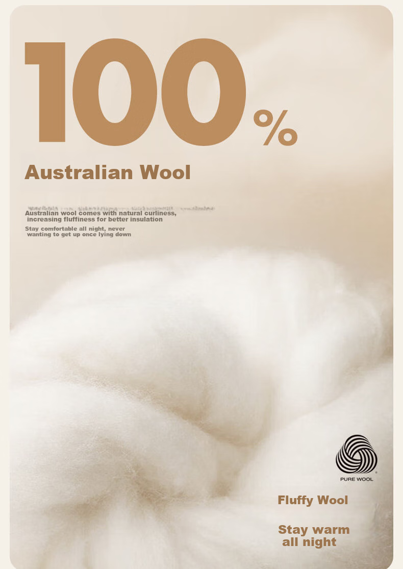 LOVO Luolai Home Textiles 100% Australian Wool Thick Winter Comforter, 7.8 Jin (3.9 Kg), 220*240cm, Pink 4