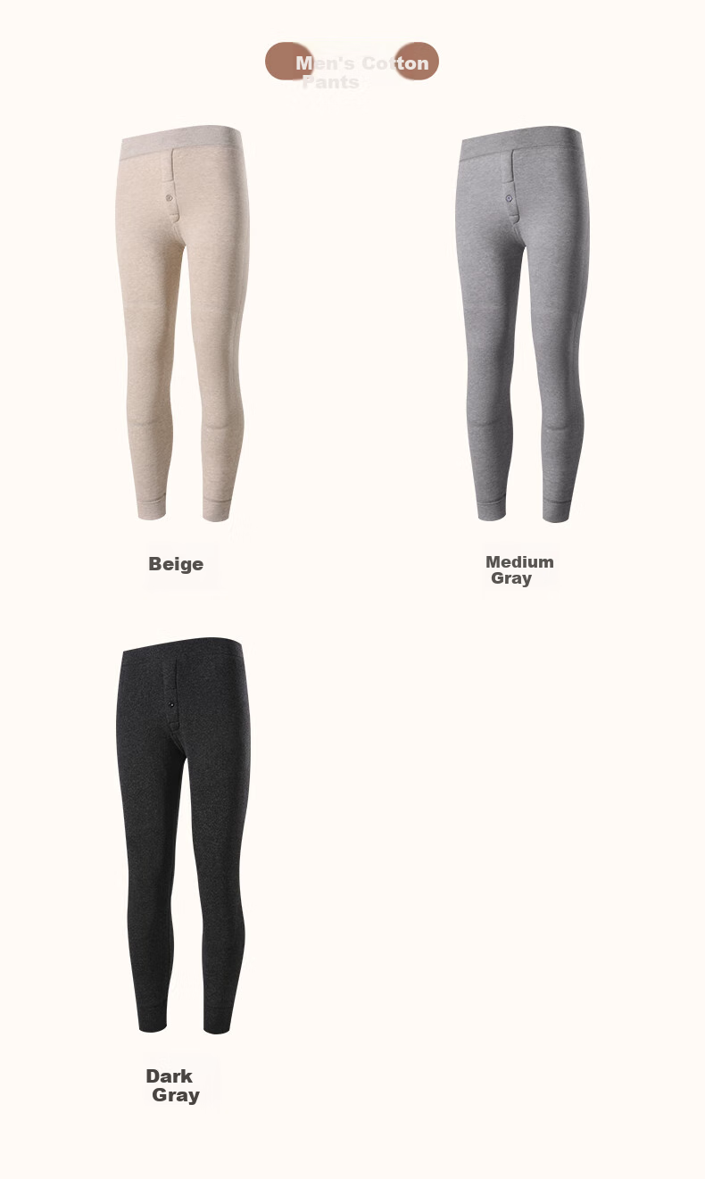Tiancan Women's Thermal Pants, Autumn And Winter New Product, Fleece-Lined Thick Wool Silk Knee Protection Leggings, Cold-Proof Base Layer Pants, Light Gray, 2XL 16