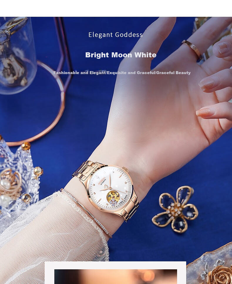 ROS DN Shihua Lucky Four-Leaf Clover Birthday Gift for Girlfriend, Women's Watch, Brand Mechanical Top Ten Watches 16
