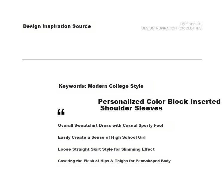 Dme [Modern Academic Style Sweatshirt Dress] Youthful, Age-Reducing, Light Sporty Style, Slimming, Fashionable Dress 3