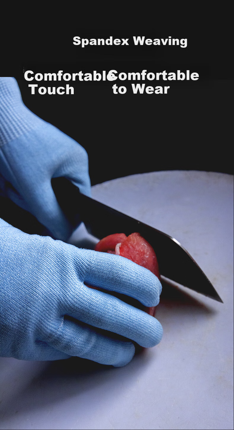 Henghui Level 5 Cut-Resistant Gloves, Kitchen-Specific Anti-Knife Cutting, Woodworking Anti-Cutting Steel Wire Vegetable And Meat Cutting Oyster Opening Protective Gloves, DGX11 5