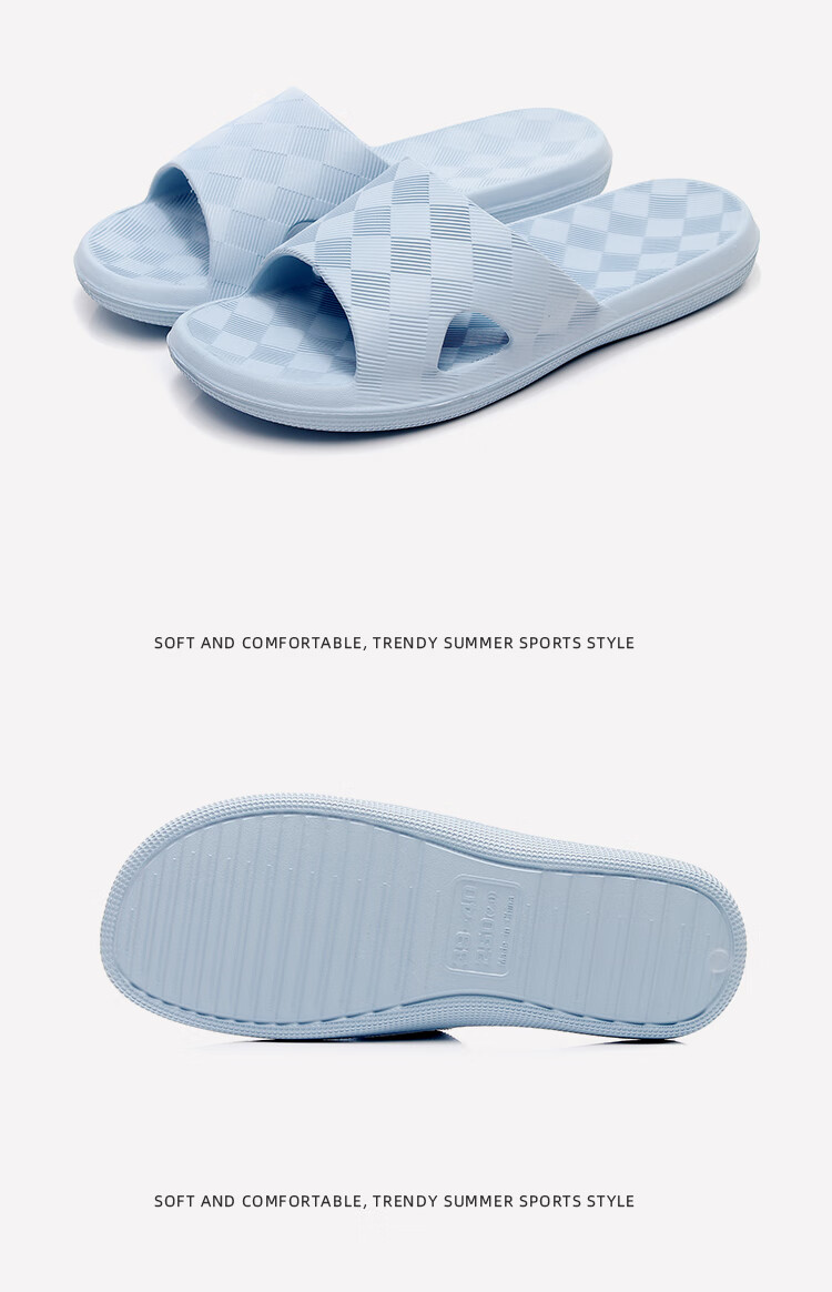 XGGC Slippers for Men And Women, Summer Outdoor Wear, Diamond Pattern Bathroom Non-Slip Shower Slippers, Indoor Home Use, White, Size 37-38 11
